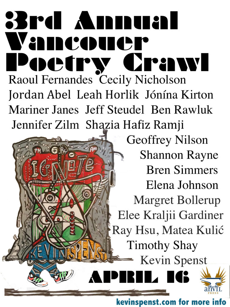 Kevin Spenst’s 3rd Annual Poetry Crawl